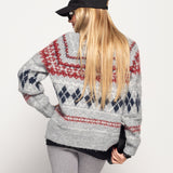 Casaco Ti.Amo De Malha Mistura De Lã Padrão Nórdico Multicolor