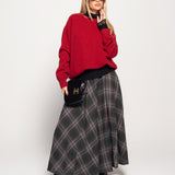 Saia Ti.Amo Drapeada Tartan