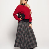 Saia Ti.Amo Drapeada Tartan