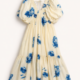 Vestido Ti.Amo Estampado Floral & Mangas Bufantes