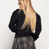 Casaco Ti.Amo Cropped Malha Mistura De Lã