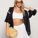 Bomber Ti.Amo De Guipura Com Missangas