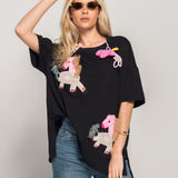 T-Shirt Ti.Amo Cavalos Bordados