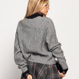 Casaco Ti.Amo De Malha Relevo Entrelaçado