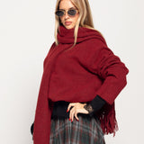 Camisola Ti.Amo De Malha Mistura De Lã Com Echarpe