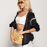 Bomber Ti.Amo De Guipura Com Missangas