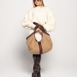 Vestido Ti.Amo De Malha Mistura De Lã Cinto Pêlo