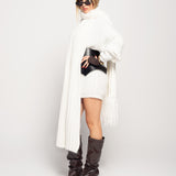 Camisola Ti.Amo De Malha Com Echarpe Mistura De Lã