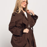 Casaco Ti.Amo Cruzado Efeito Suede