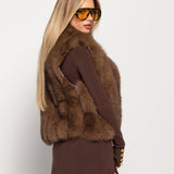 Colete Ti.Amo De Pêlo Natural De Raposa