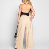 Twinset Ti.Amo Colete Recorte Em Bico + Calça Banana Msitura De Linho