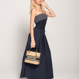 Vestido Off Shoulder Efeito Saia Incorpada