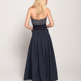 Vestido Off Shoulder Efeito Saia Incorpada