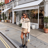 Winter Pattern Wool Coat