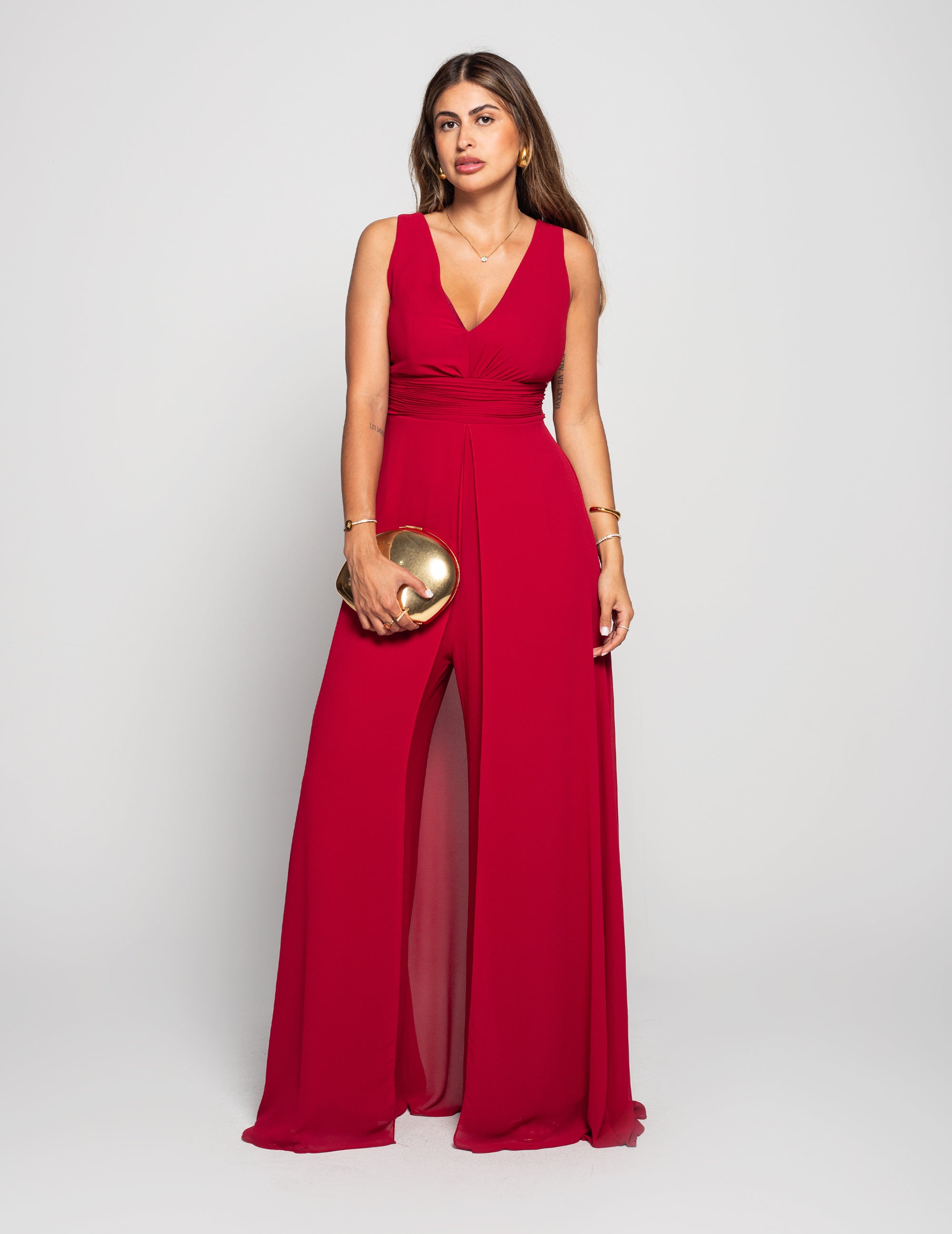 Jumpsuit Queen Size Abertura Frontal