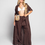 Twinset 100% Linho Vestido/Camiseiro + Calça