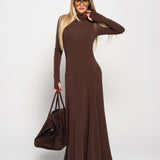 Vestido Ti.Amo Longo De Malha Evasê