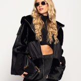 Blusão  Ti.Amo Acolchoado Com Pêlo Natural