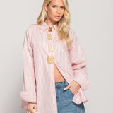 Camisa Ti.Amo Riscas Botões Irreverentes