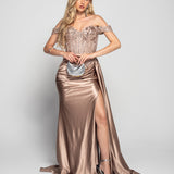 Vestido Longo Glamour Decote Bordado Missangas