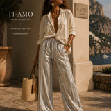 Calça Ti.Amo Listra Lateral & Guipura