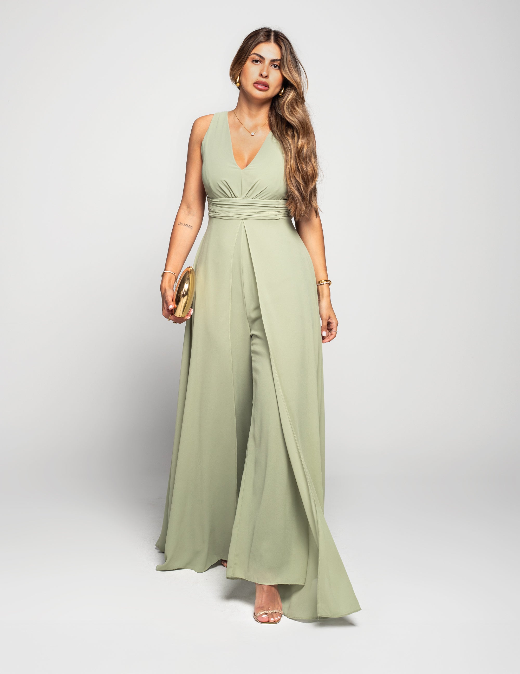 Jumpsuit Queen Size Abertura Frontal