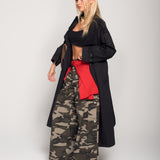 Calça Ti.Amo Wide Leg De Ganga Camuflada