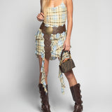 Vestido Xadrez Folhos