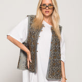 Colete Ti.Amo Bordado Missangas Com Padrão