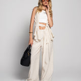 Twinset Ti.Amo Colete + Calça Efeito Riscado
