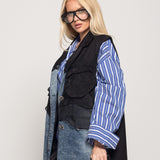 Colete Ti.Amo De Ganga Mistura De Tecidos