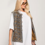 Colete Ti.Amo Bordado Missangas Com Padrão