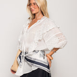 Blusa Ti.Amo Bordado Inglês & Guipura