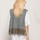 Colete Ti.Amo Bordado Missangas Com Padrão