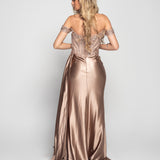 Vestido Longo Glamour Decote Bordado Missangas