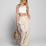 Calça Ti.Amo Acetinada Com Pregas