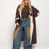 Gabardine Ti.Amo Contraste Castanho