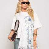 T-Shirt Ti.Amo Com Aplicação Assimétrica Estampada