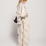 Calça Ti.Amo De Ganga Wide Leg Jacquard