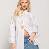 Camisa Ti.Amo Riscas Botões Irreverentes