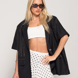 Blazer Ti.Amo Múltiplos Alfinetes Aplicados