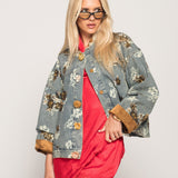 Casaco Ti.Amo De Ganga Aplicações Missangas Douradas