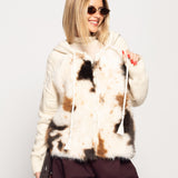 Casaco Ti.Amo De Malha Com Pêlo Vaqueiro