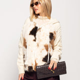 Casaco Ti.Amo De Malha Com Pêlo Vaqueiro