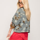 Casaco Ti.Amo De Ganga Aplicações Missangas Douradas