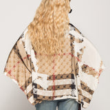 Túnica Oversize Acetinada Com Motivos