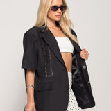 Blazer Ti.Amo Múltiplos Alfinetes Aplicados