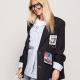 Blazer Ti.Amo Oversize Com Fotos Aplicadas