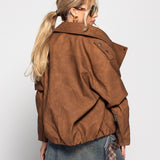 Biker Oversize De Pele Sintética