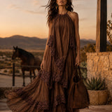Vestido Ti.Amo Efeito Ondas De Guipura